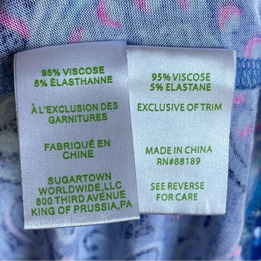 Lilly Pulitzer Ruffle PJ Button-Up Top Cosmic Kismet Size XS - Picture 7 of 12